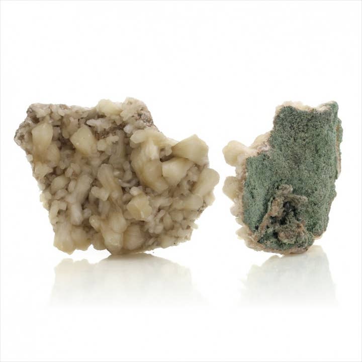 Fan-shaped stilbite with celadonite for wholesale by UniArt