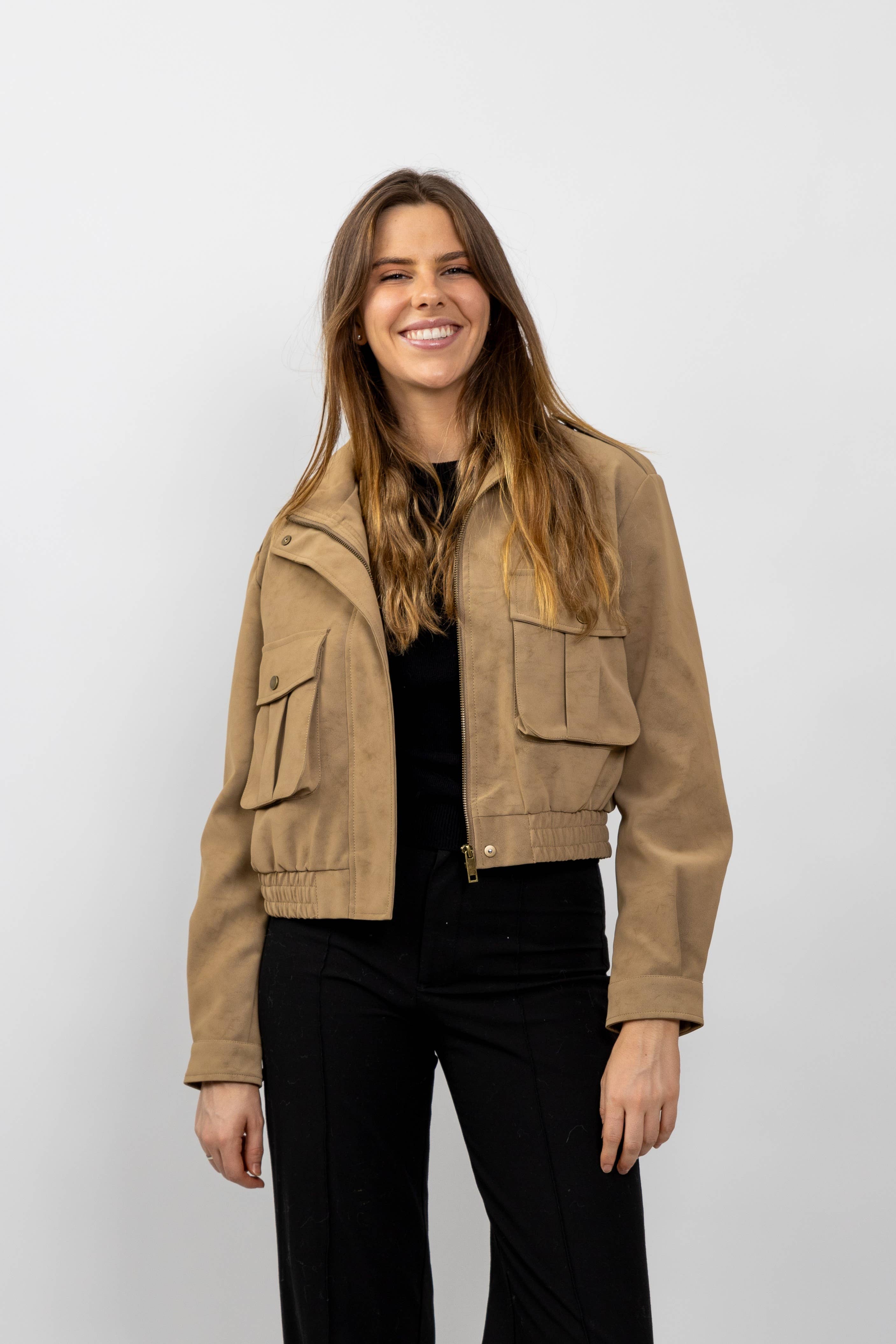 KZELL PARIS - Wholesale Jacket - Women's - WATERPROOF SUEDE-EFFECT SHORT JACKET8