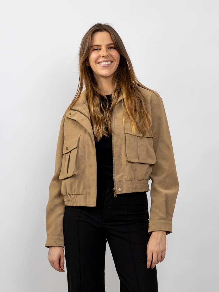 KZELL PARIS - Wholesale Jacket - Women's - WATERPROOF SUEDE-EFFECT SHORT JACKET8