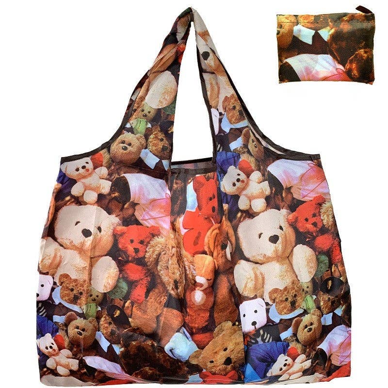 FurDecoration - Venta al por mayor Bolsas de la compra - Bolsa de compras plegable, portátil y reutilizable con estampado floral1