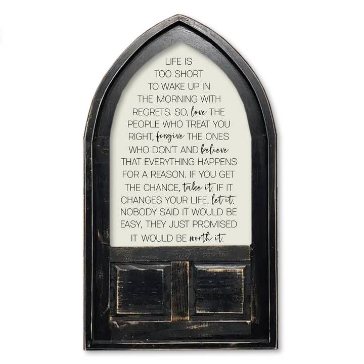 Jarmz Designs - Wholesale Sign - ARCH CANVAS LIFE IS WORTH IT1