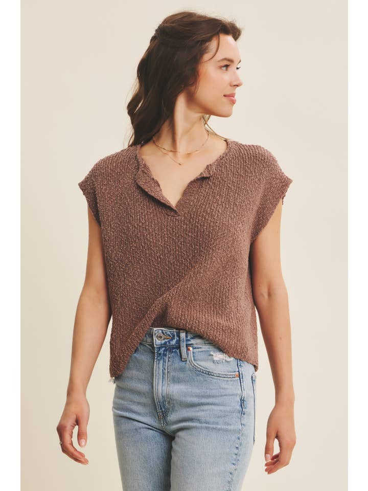 in february - Wholesale Knit Sweater - Women's - SLUB SWEATER TOP IN A RELAXED FIT WITH DOLMAN SLVS