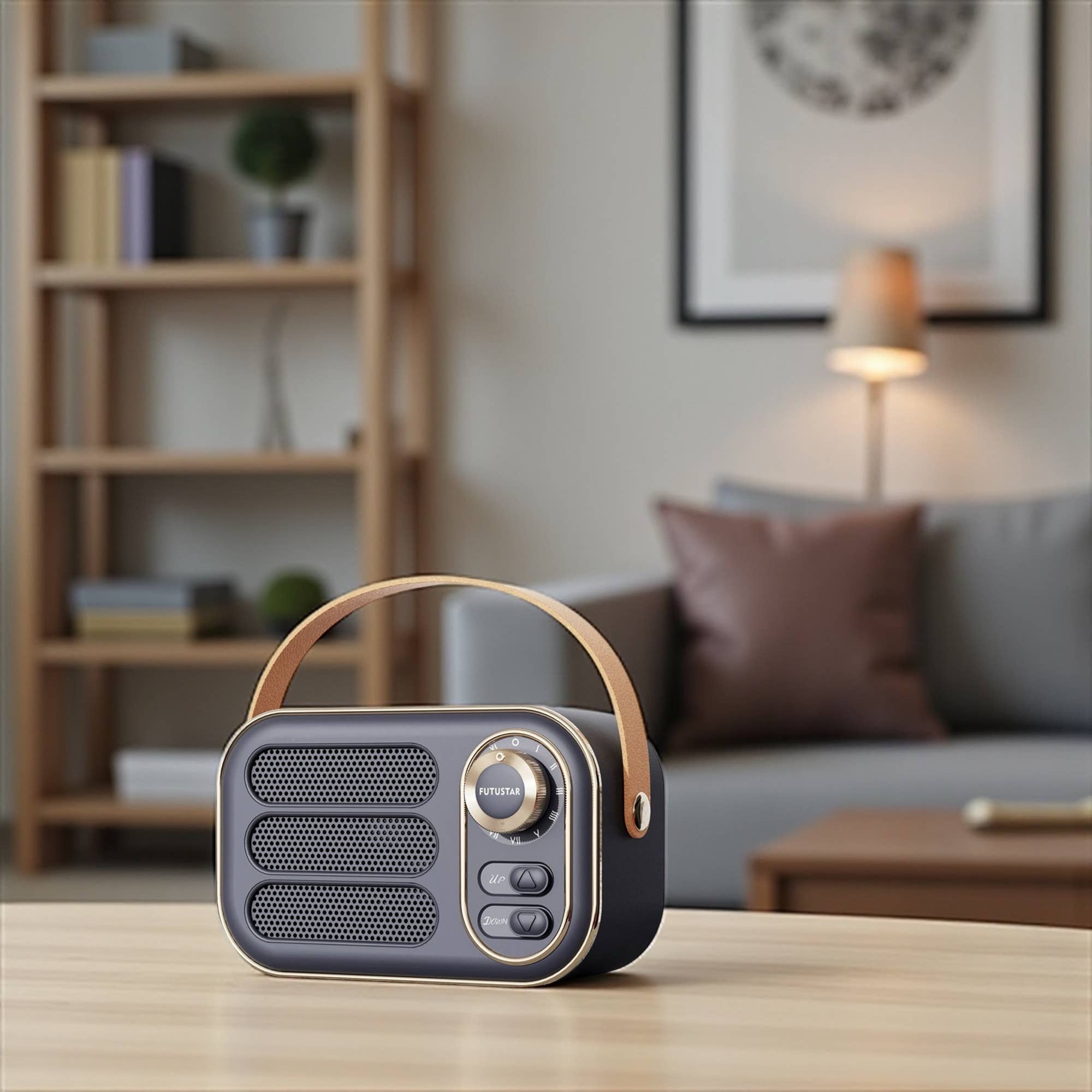 Funky Rico Inc – Colunas por atacado – Altifalante Bluetooth Vintage - Preto3