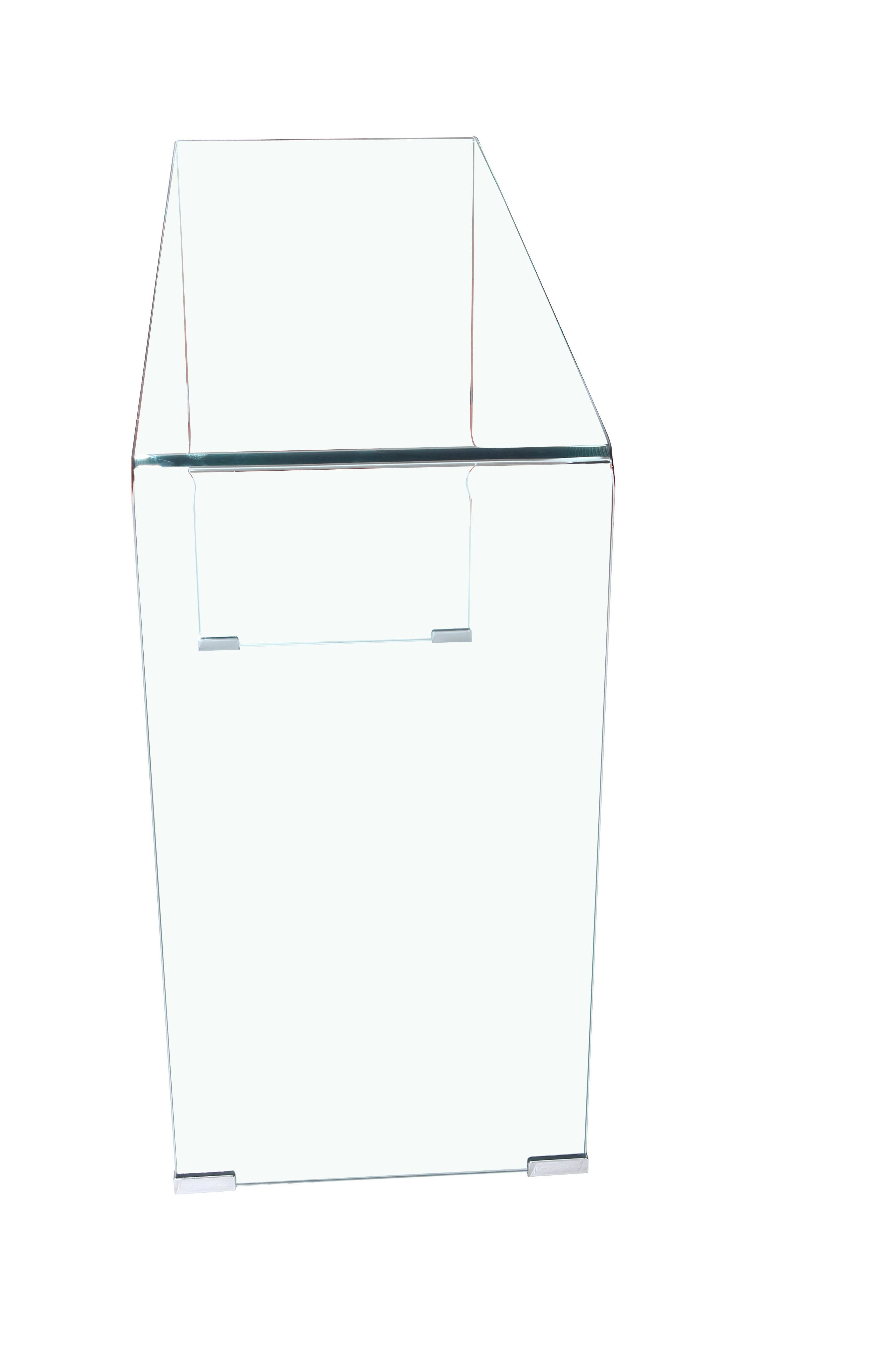 HomeRoots - Wholesale Console Table - 43" Clear Glass Solid Console Table4