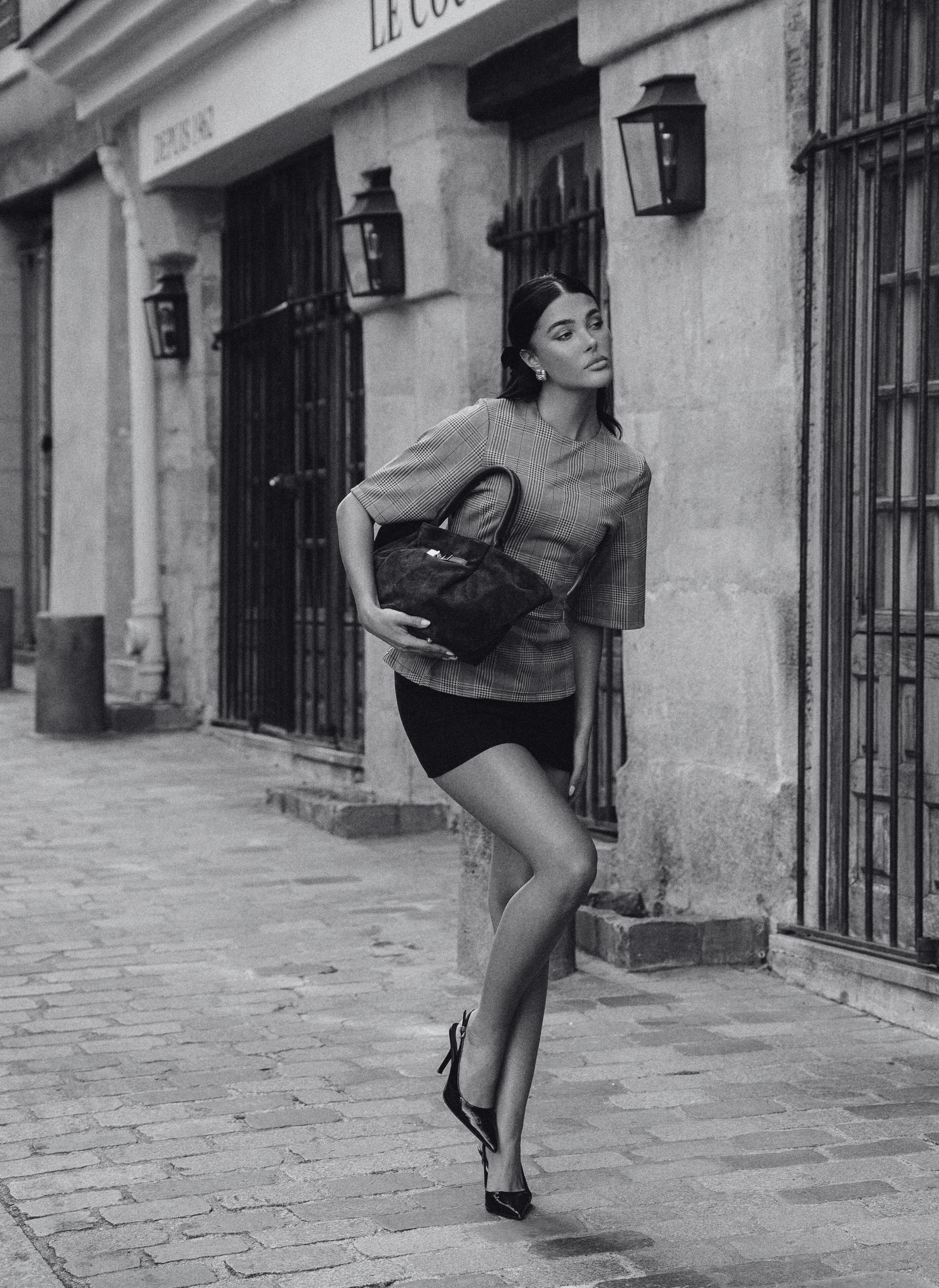 Prestige Milano - Wholesale Tote Bag - Women's - Borsa Charlène in camoscio bordeaux e pelle Togo8