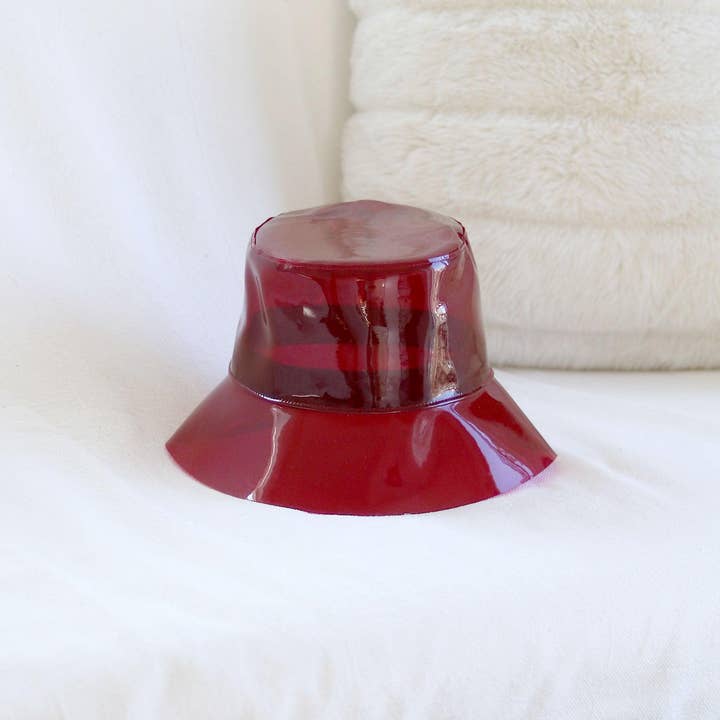 Lastelier – Acessório de chapéu - Mulher por atacado – Moulin Rouge ® x Lastelier - Bob Ibiza vermelho transparente6