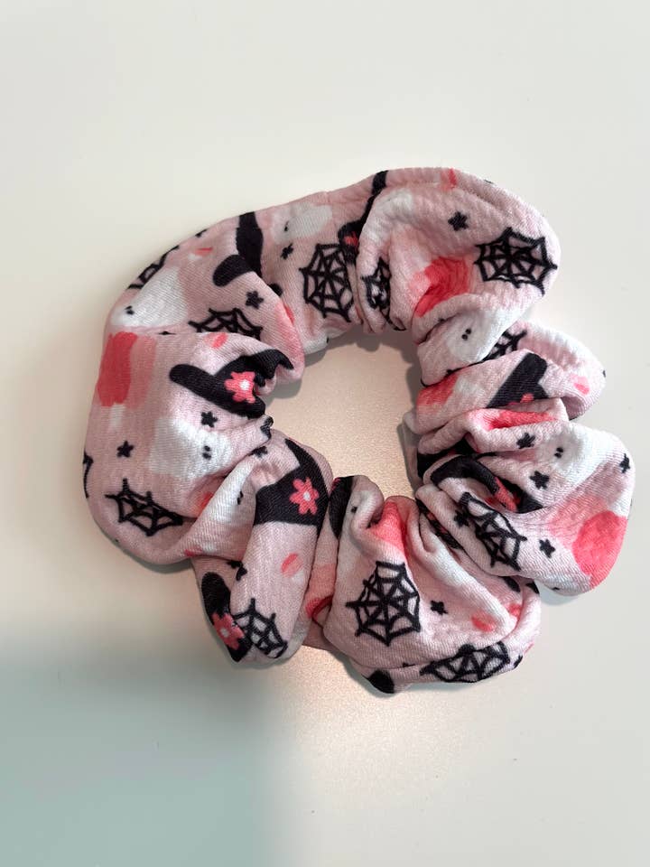 Pink Halloween Scrunchie for wholesale by Clove Boutique