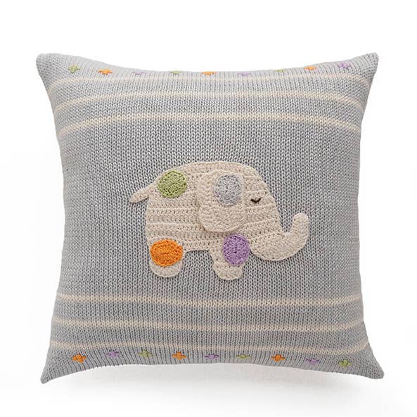 Melange Collection – wholesale Throw/decorative pillow – 10" Polka Dot Elephant Pillow0