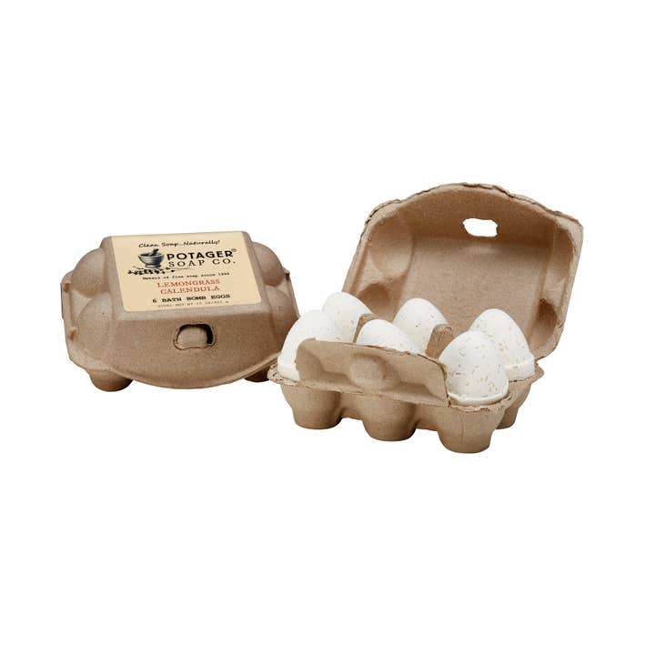 Potager Soap Company - Wholesale Bath bomb/fizz - Organic Scented Bath Bombs | Eggs Crate 6PK2