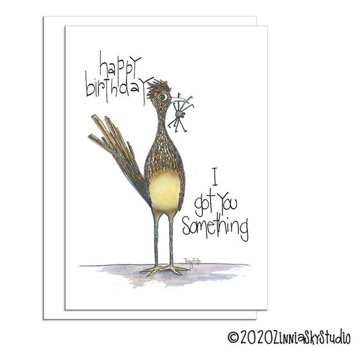 Zinnia Sky Studio LLC - Wholesale Birthday Card - Southwest Road Runner Spider | Birthday Card