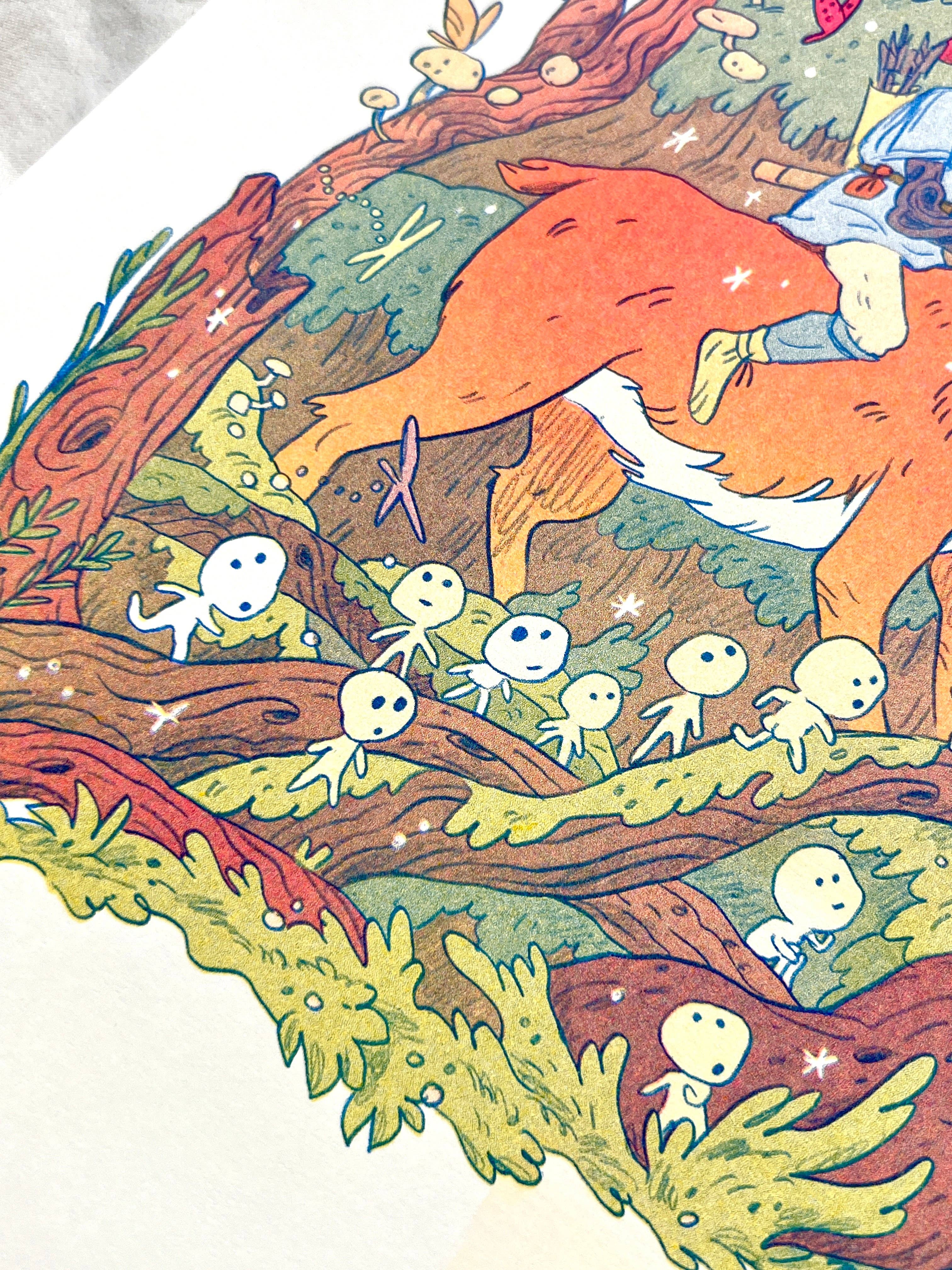 Natalie Andrewson - Wholesale Art Print - Princess Mononoke Large Print1