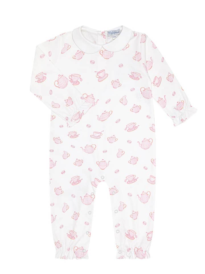 Petite Tea Time Print Romper long sleeve for wholesale by Nellapima