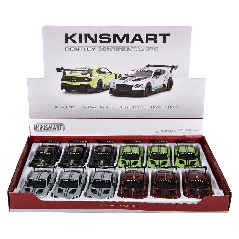 The Toy Network - Wholesale Toy Car/Truck - Kids - 5" Diecast Pull Back Bentley Continental GT3   12/Disp4
