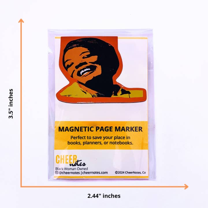 CheerNotes Greeting Cards & Stationery - Wholesale Bookmark - Maya Angelou Magnetic Page Marker | Bookmarks | Black Histor2