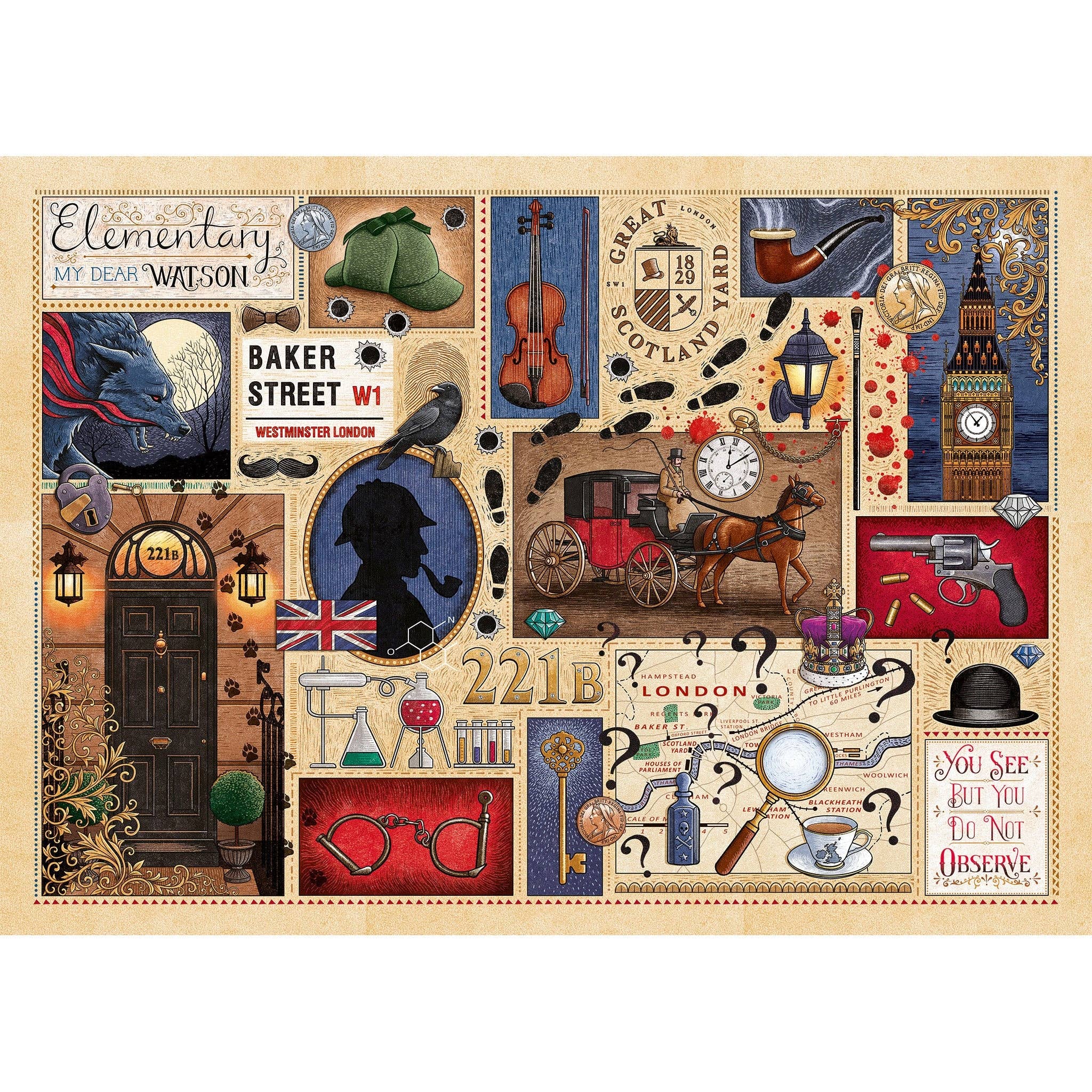 Gibsons Games Inc - Wholesale Puzzle - Adult - Book Club: Sherlock Holmes 1000 Piece Jigsaw Puzzle3