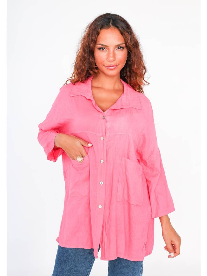 LINEN & COTTON HOUSE – wholesale Tröja med knappar – Dam – VISKOS LINNESKJORTA 45912 VÅRSOMMARKLÄDER18