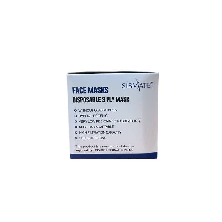 K & S WHOLESALE INC – wholesale Protective face mask/shield – Face Masks Disposable 3 PLY Mask CT4