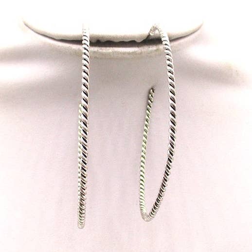 Snowing West - Vendita all'ingrosso Orecchini a cerchio - GRANDI ORECCHINI A CERCHIO INTRECCIATI WESTERN0