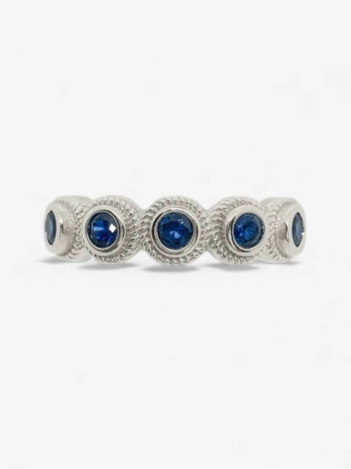 Blue tear silver ring for wholesale by Woonder