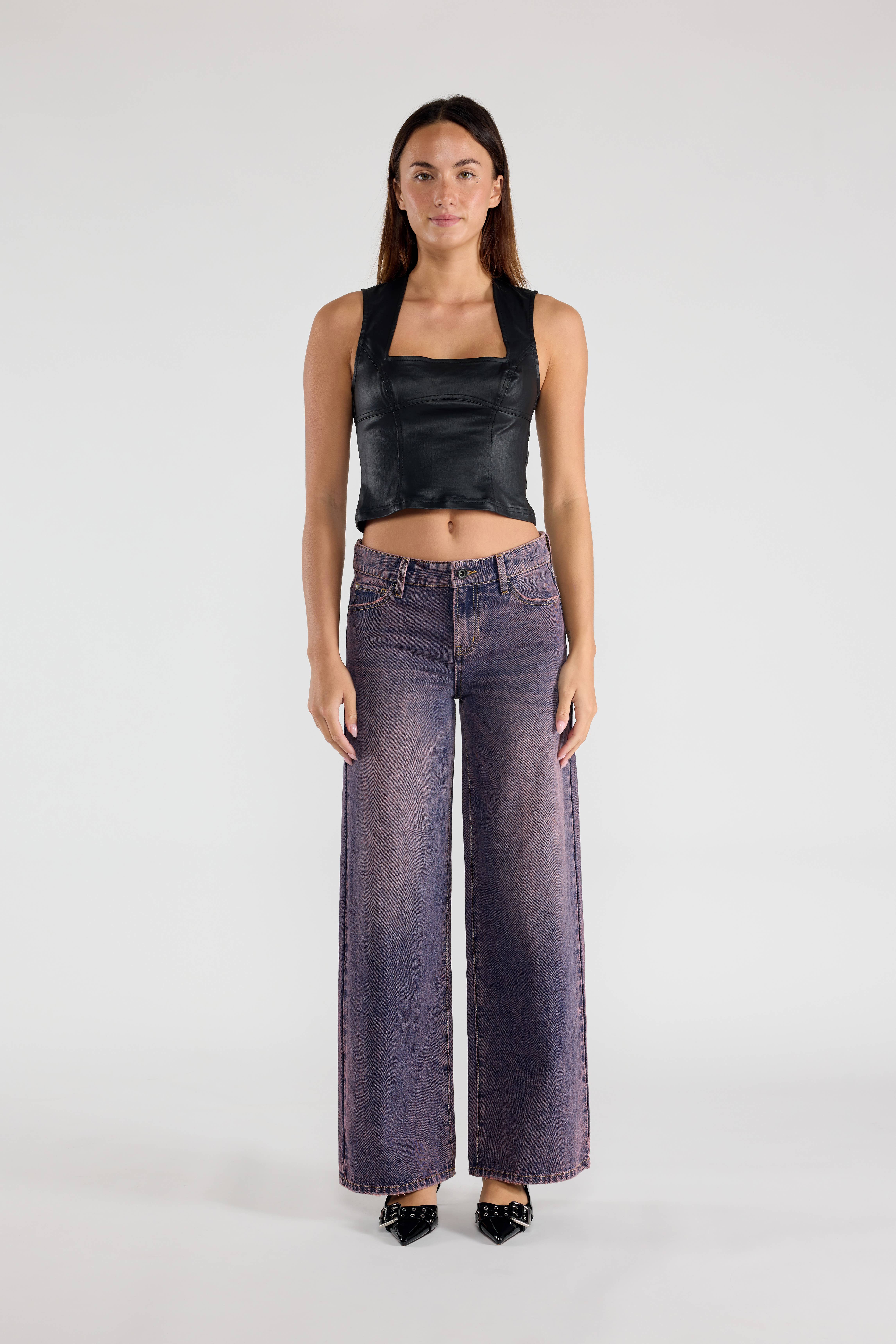 ENJEAN - Venta al por mayor Vaqueros - Mujer - JEANS DE PIERNA ANCHA RELAJADA DE CINTURA MEDIA OPEN PACK WEP36478