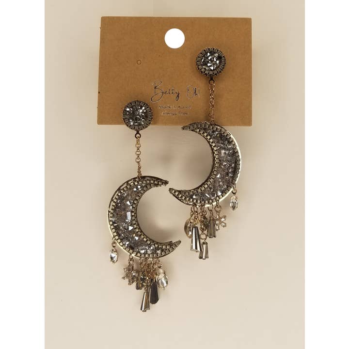 Moon Shape Handmade Dangle Earring for wholesale by BETTYOH INC