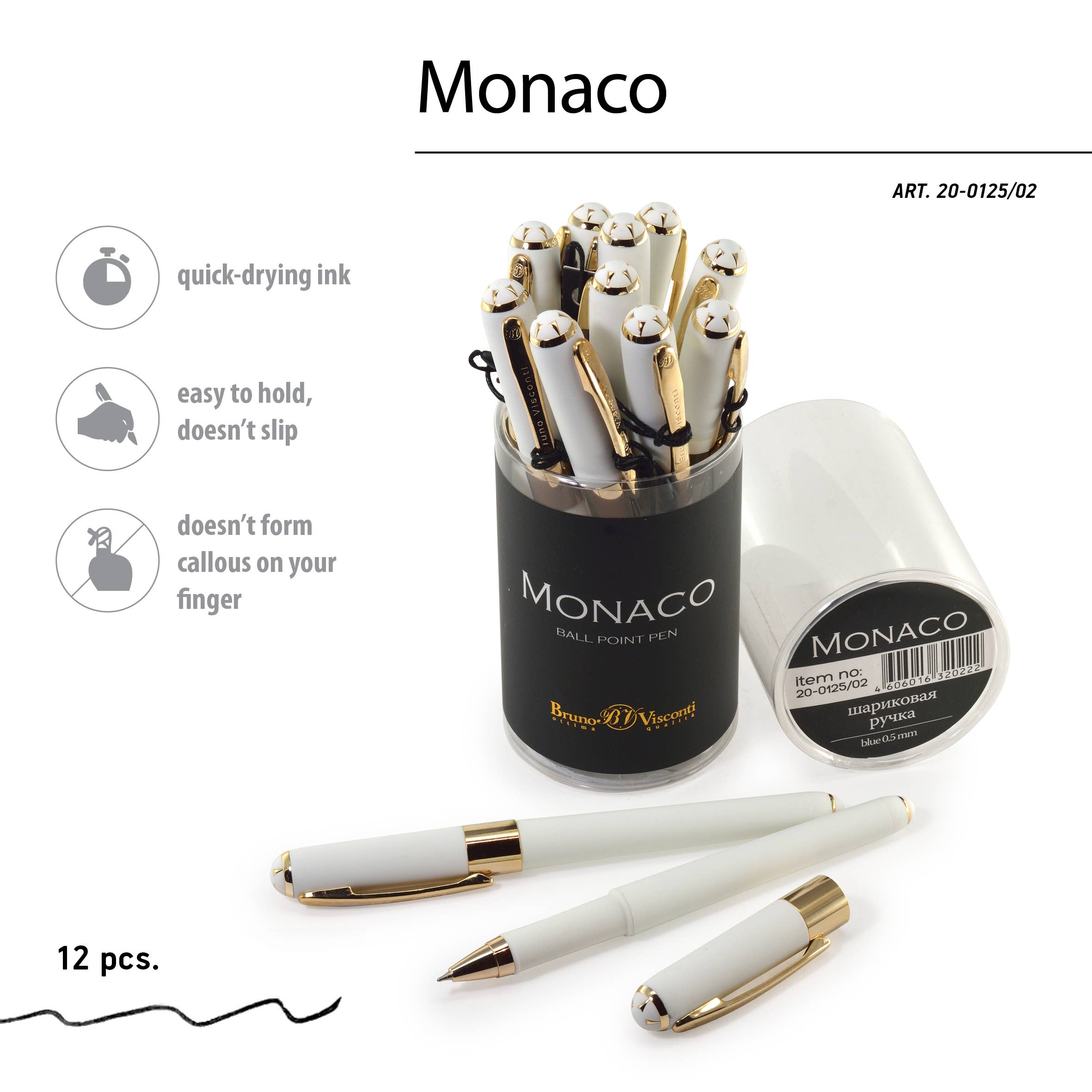 BV by Bruno Visconti - Wholesale Pen - Monaco - White1