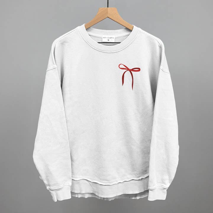 Ivy + Cloth - Wholesale Graphic Sweatshirt - Women's - Christmas Bow