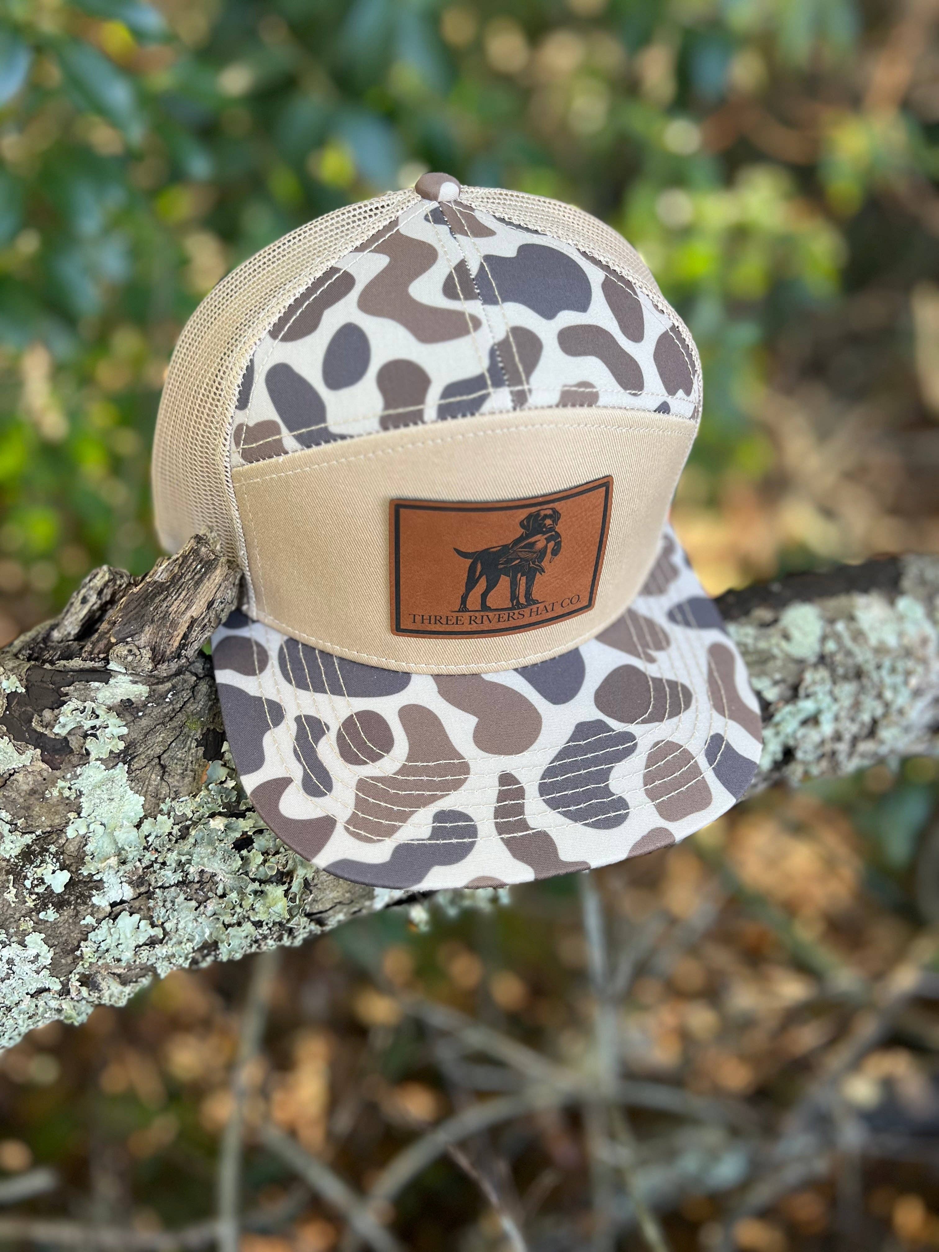 Three Rivers Hat Co. - Wholesale Flat Brim Cap - Unisex - Duck Dog - “Old’s Cool” Camo Flatbill Snapback - Lost Hat Co.2