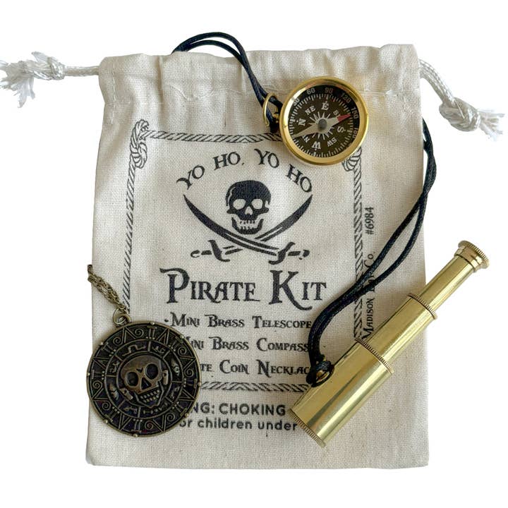 Madison Bay Co. - Historical Home Decor Reproductions - Wholesale Party Favor - Pirate Birthday Party Favor Kit in Cloth Bag