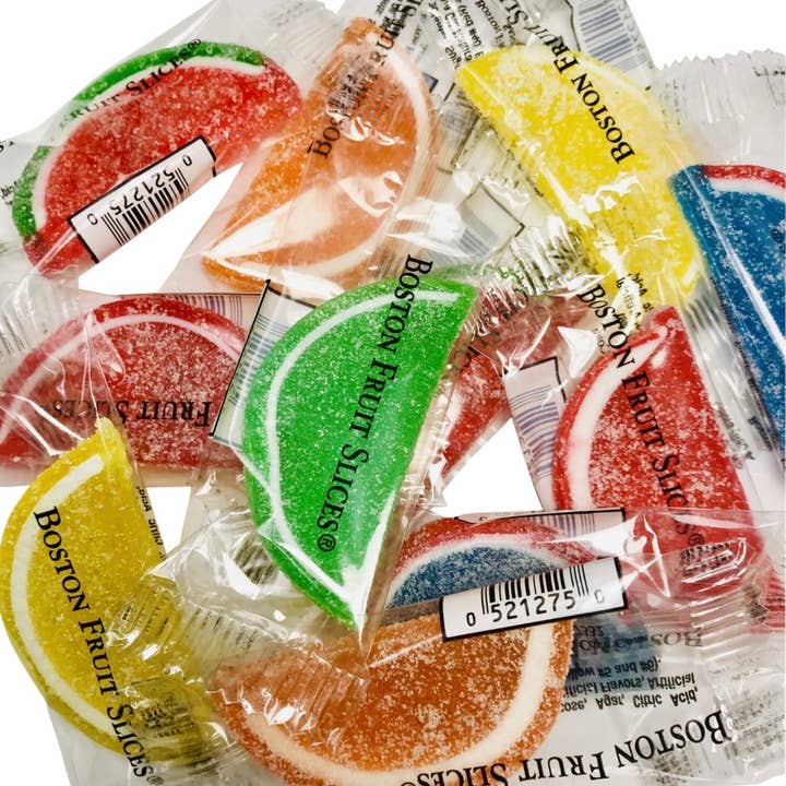 O'Shea's Candies Sweet Shop - Wholesale Gummy - Boston Fruit Slice 🍒 🍊 60 CT Changemaker Individual Box