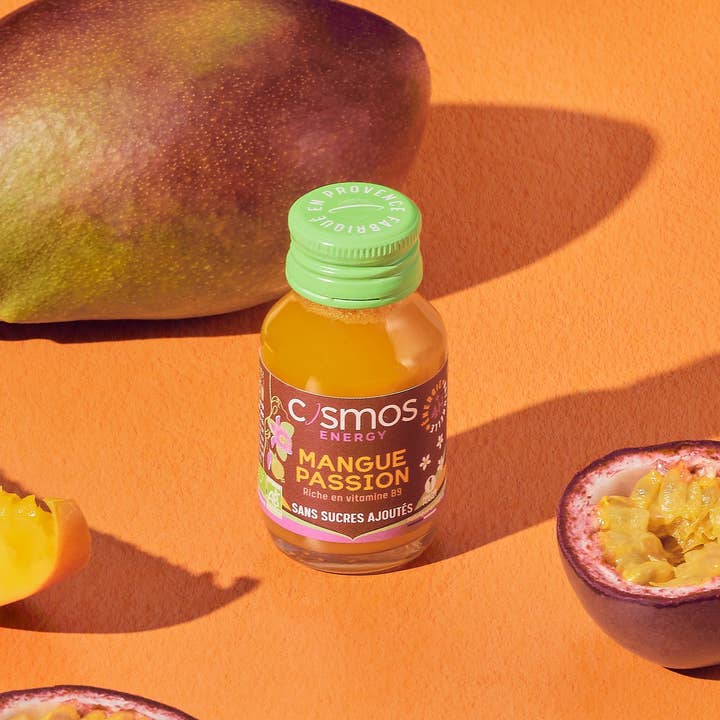 Cosmos - Vendita all'ingrosso Bevande isotoniche/energetiche - COSMOS ENERGY - Shot Energizzante: Mango e Frutto della Passione Bio