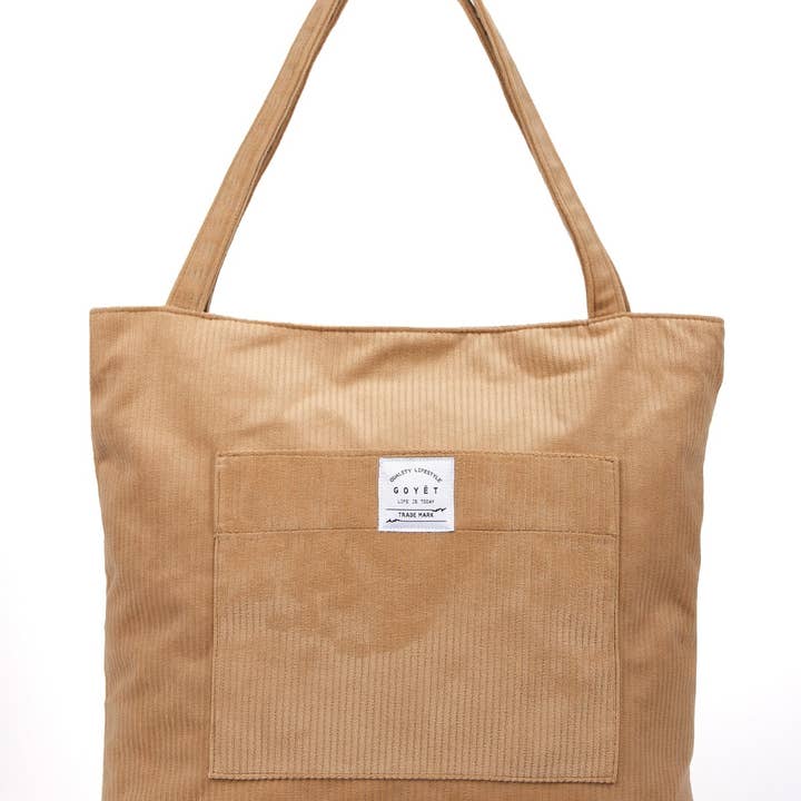 Bolso de mano y hombro de terciopelo beige Goyet Edna para venta al por mayor de FEVUP CO.