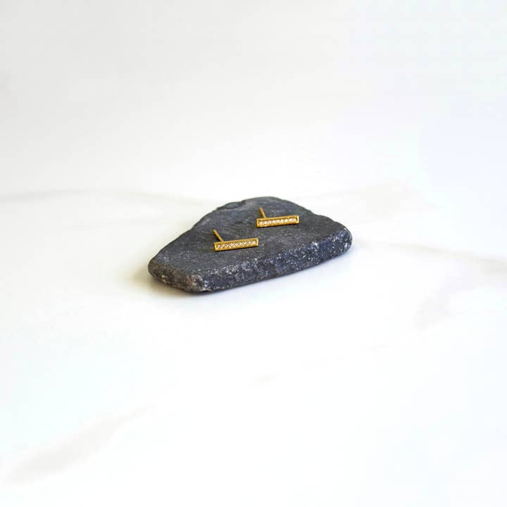 Pave Bar Stud Earrings
for wholesale by iiShii designs