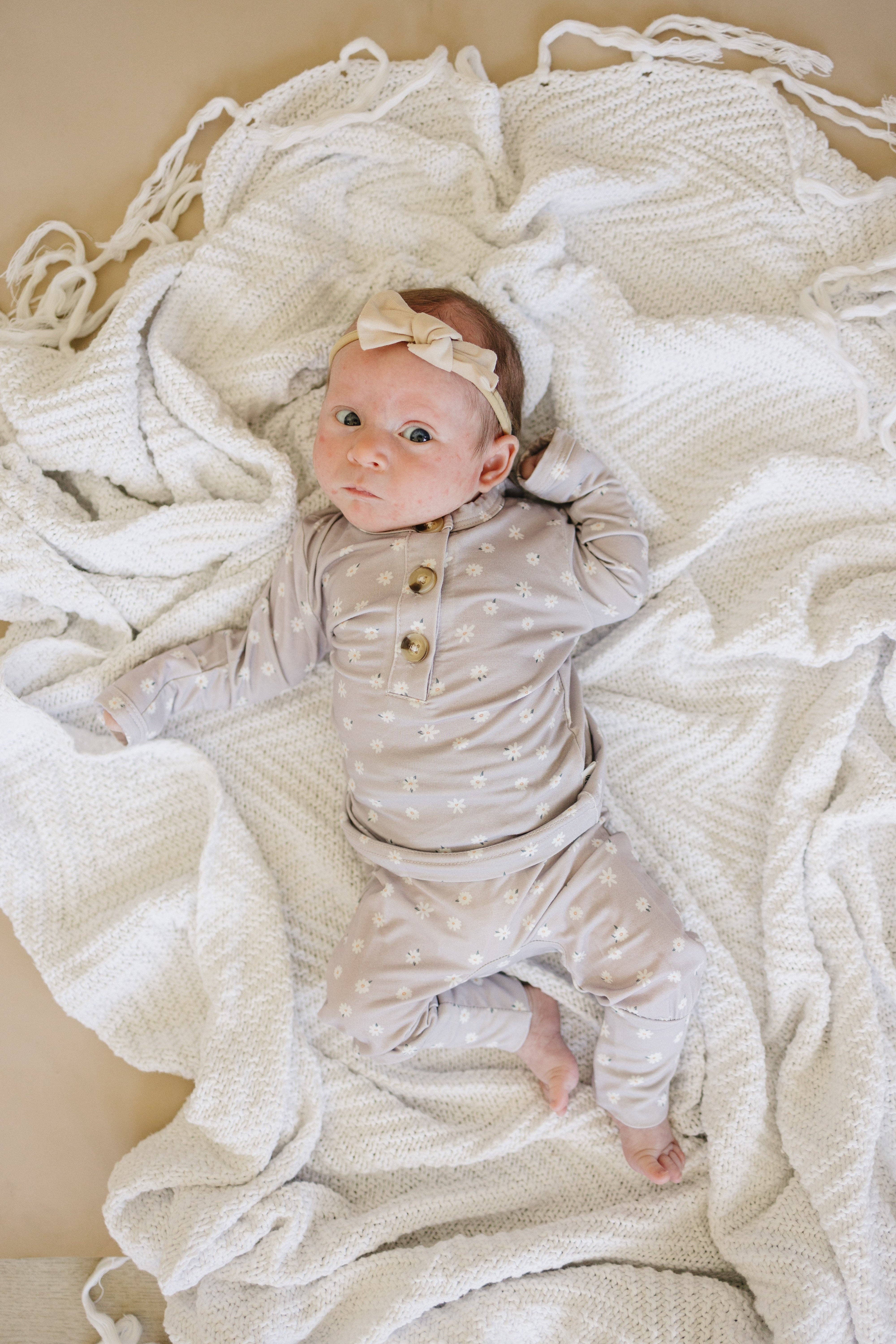 Little Joy Co. - Wholesale Sleepwear Set - Kids - Oopsie Daisy 2pc Henley Bamboo Pajamas - Sizes Newborn & Up!11