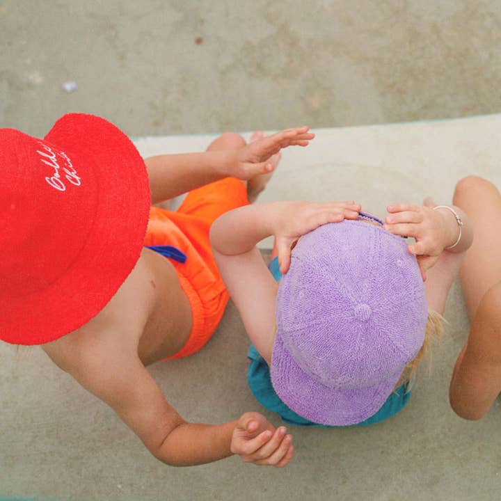 Golden Child - Wholesale Bucket hat – kids - Golden Child Endless Summer Brimmed Terry Hat - Racer Red1
