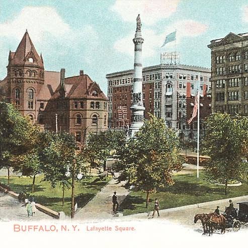 Art Print NS-835 Lafayette Square, Buffalo for wholesale by Found Image Press