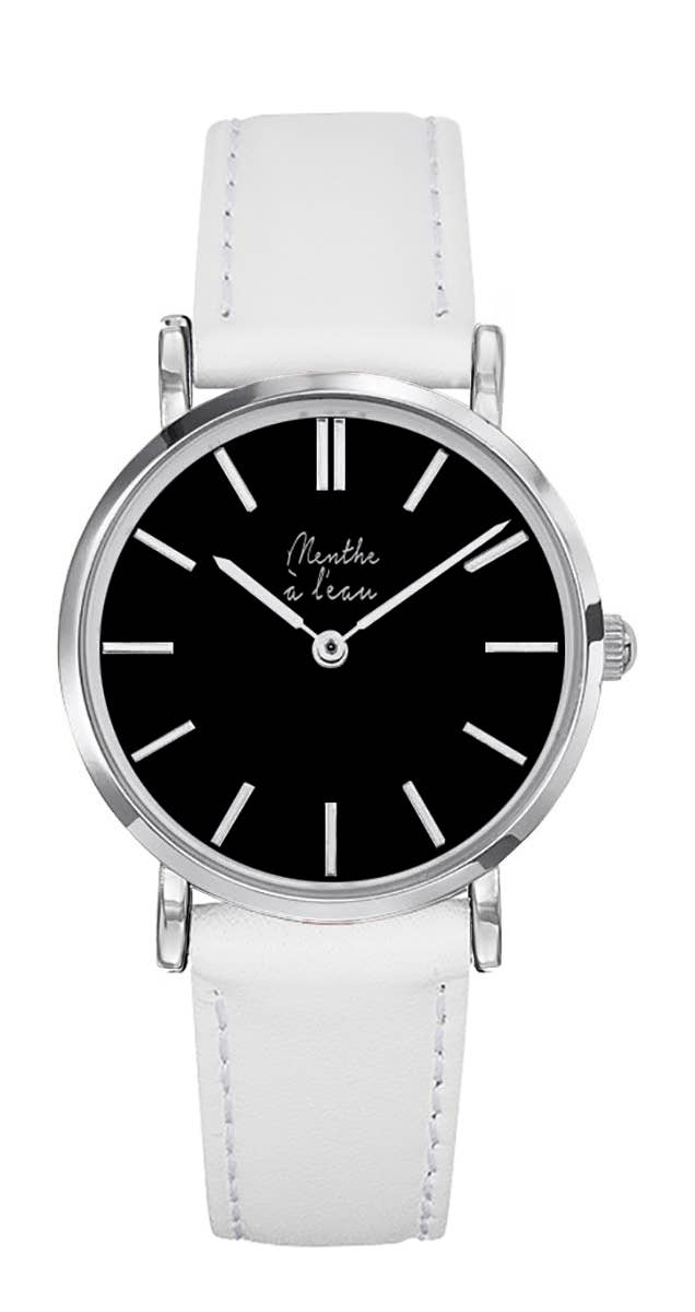 menthe à l'eau – Großhandel Armbanduhr – Damen – Das weiße Leder ist wahrhaftig1