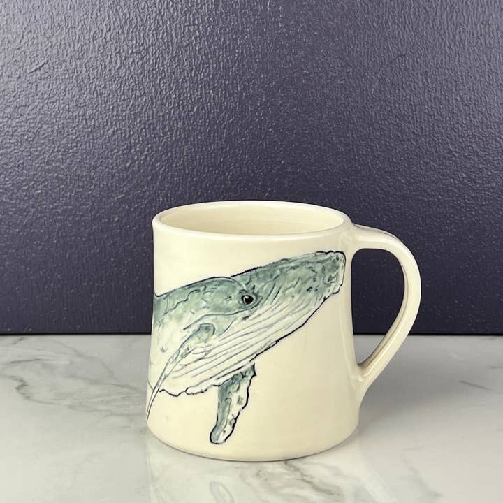 Lucy Nilan Studios – wholesale Drinking glass/cup – Humpback whale5