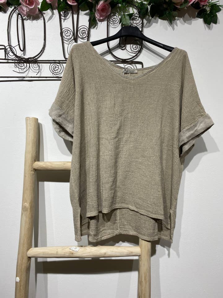 LINEN & COTTON HOUSE - Wholesale Blouse – Women’s - COTTON LINEN SHIRT. 36740