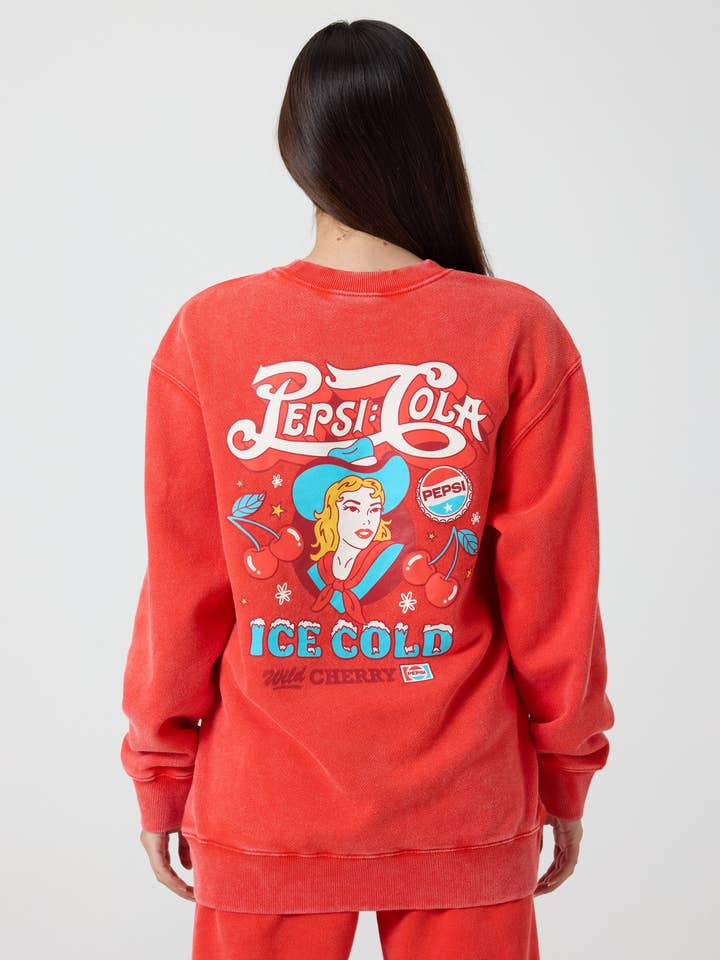 Crewneck Cowgirl Pepsi, Rouge pour la vente par SAMII RYAN