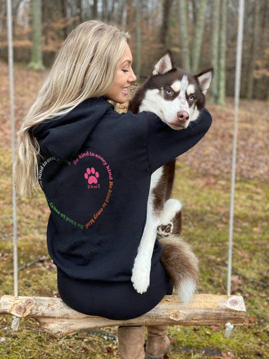 PAWZ - Wholesale Hoodie - Women's - Be Kind to Every Kind Open Heart Hoodie
