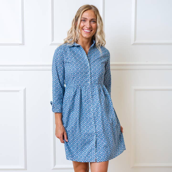 Button Front Organic Shirt Dress for wholesale by Hope and Henry