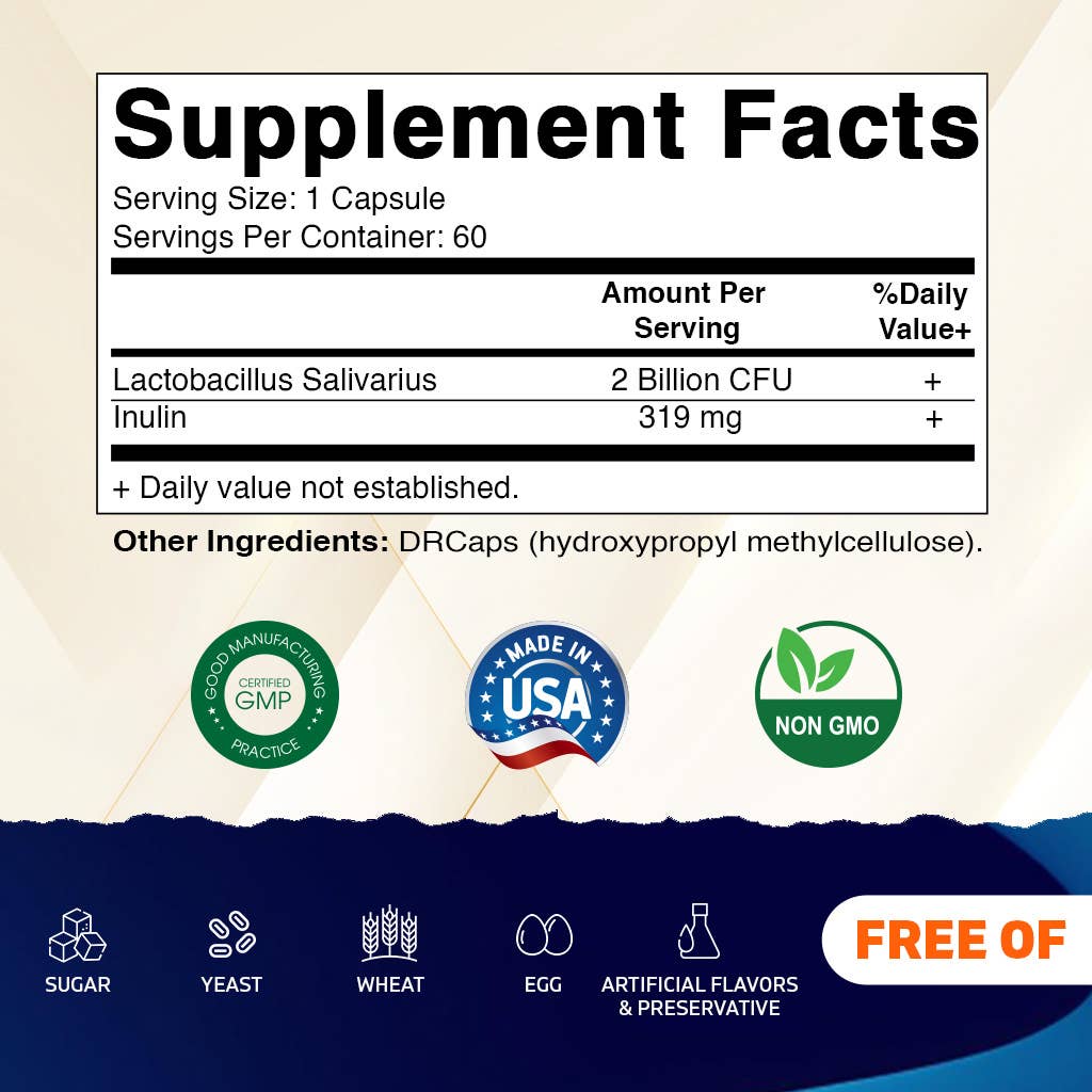 Vitamatic - Wholesale Oral Supplement/Vitamin - Vitamatic Lactobacillus Salivarius 2 Billion CFU 60 Capsule1
