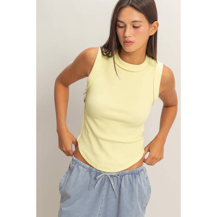 Seam Detail Tank Top for wholesale by Double Zero