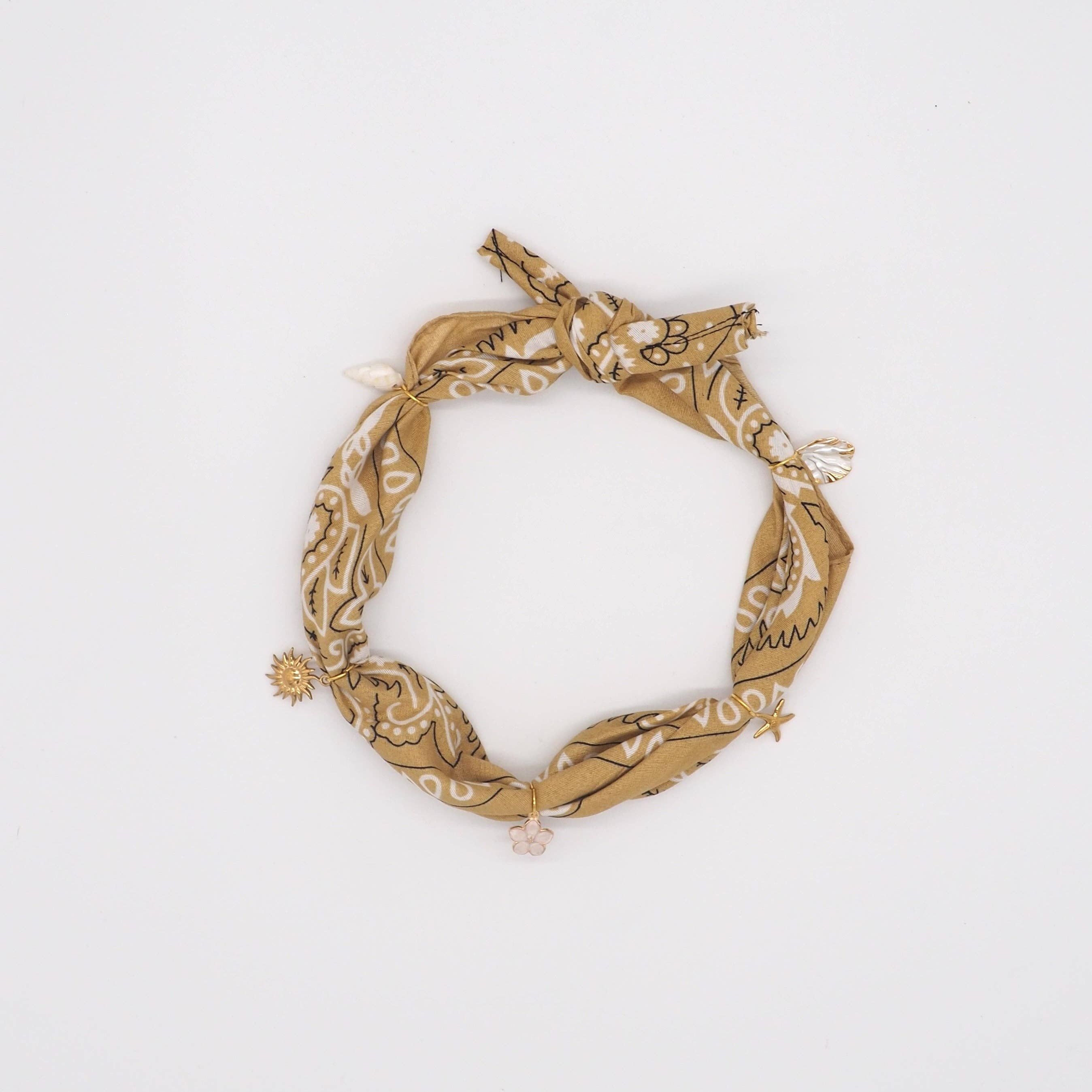 Aura - Wholesale Pet Bandana - Dog - Beige Dune Tie-On Bandana-Collar for Dogs and Cats1