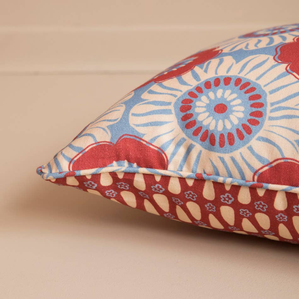 Mahe Homeware - Wholesale Throw/Decorative Pillow - Blue Pop Floral Cushion 40x605