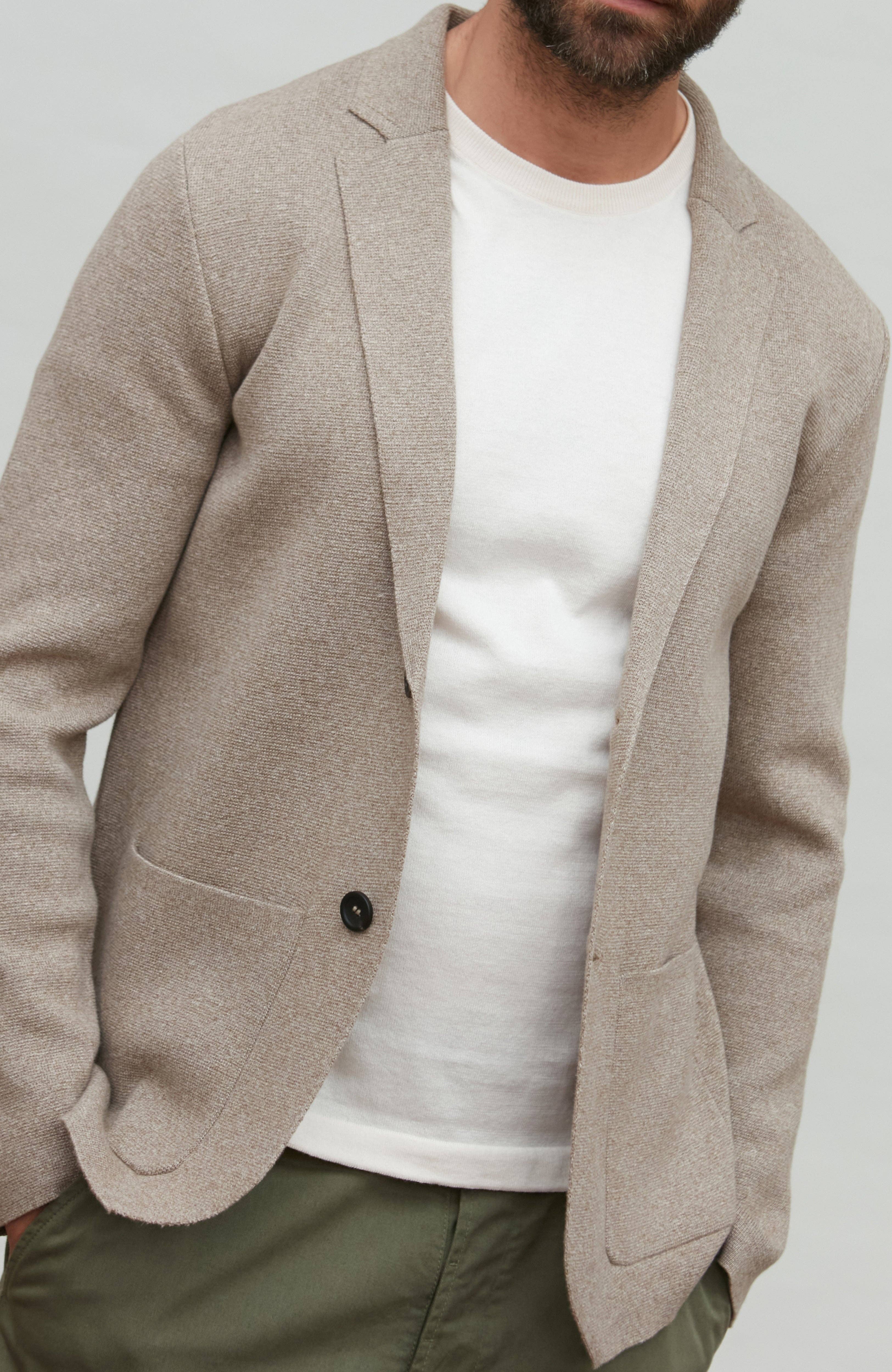 Mens Lightweight Jaspe Cotton Knitted Blazer for wholesale on Faire3