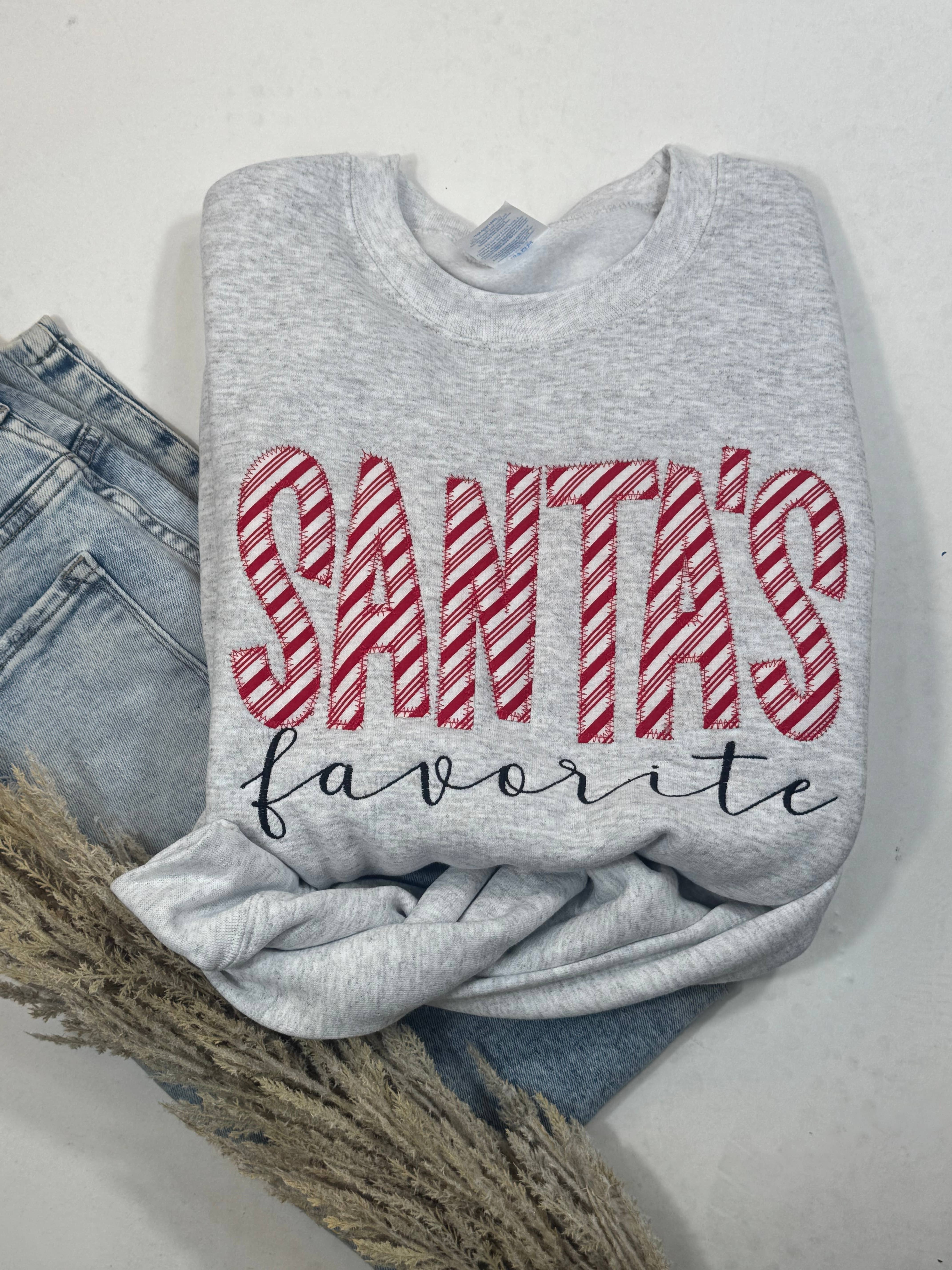 Shop Southern Belle - Wholesale Graphic Sweatshirt - Unisex - Santa's Favorite Christmas Sweatshirt