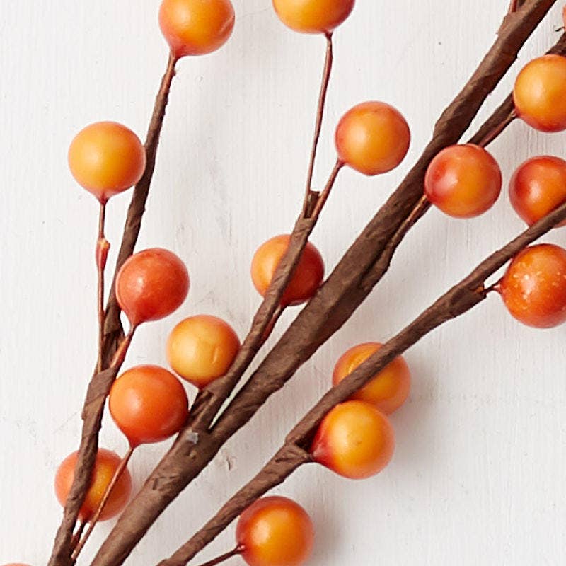 Factory Direct Craft - Wholesale Artificial Flowers - 17" Autumn Orange Artificial Berry Spray3