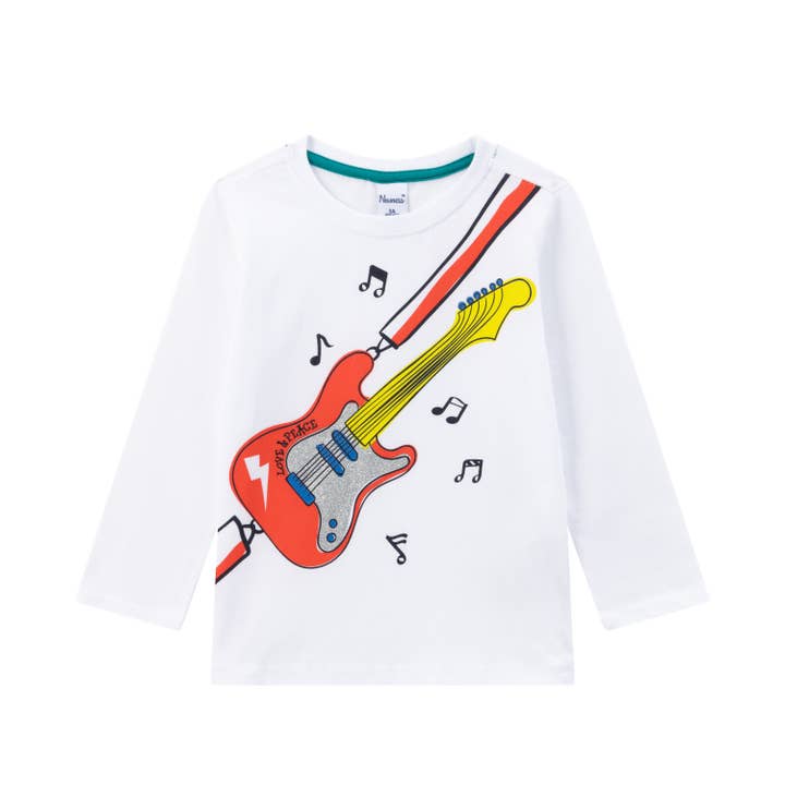 Blank Boy's T-shirt Red Guitar for wholesale on Faire